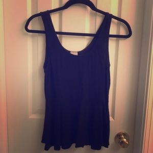 Black peplum tank